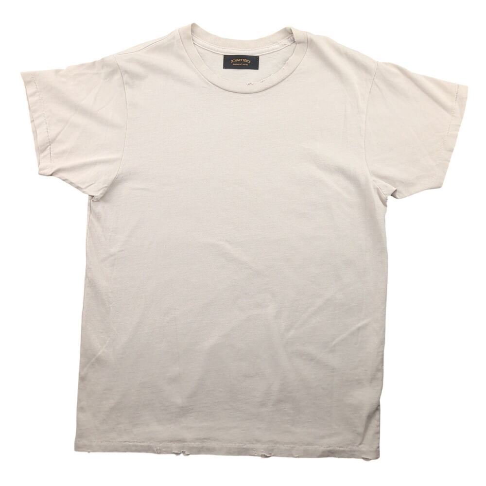 Schaeffer's Garment Hotel Ringspun 40s Tee Off White Shirt Men's Medium